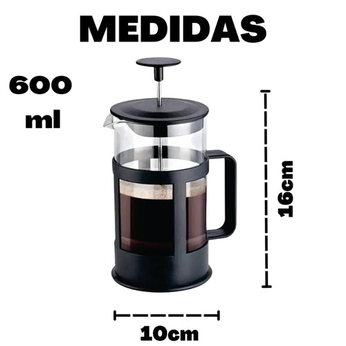 Cafeteira Prensa Francesa ÊZA Preta 600ml – EZA05CC