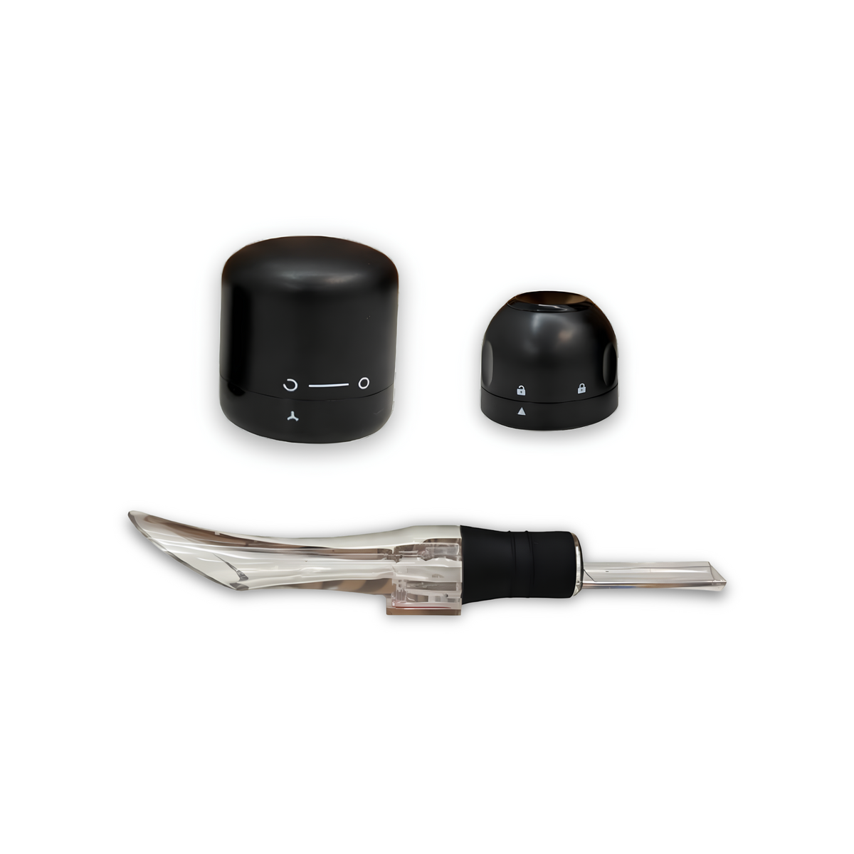 Kit Bico Aerador de Vinho e Tampa Trava à Vácuo Êza Decor