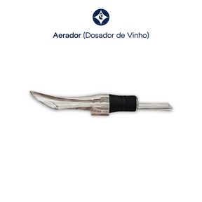 Kit Bico Aerador de Vinho e Tampa Trava à Vácuo Êza Decor